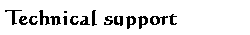 TECHNICAL SUPPORT